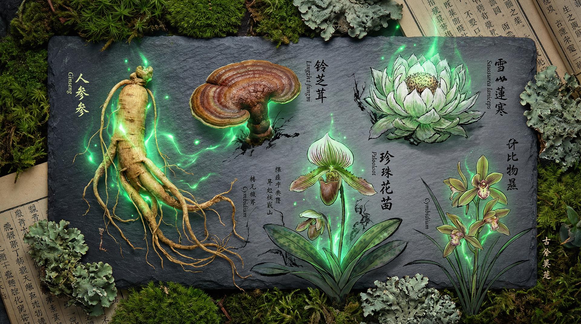 高清视频植物视频-中药珍贵药材植物视频演示